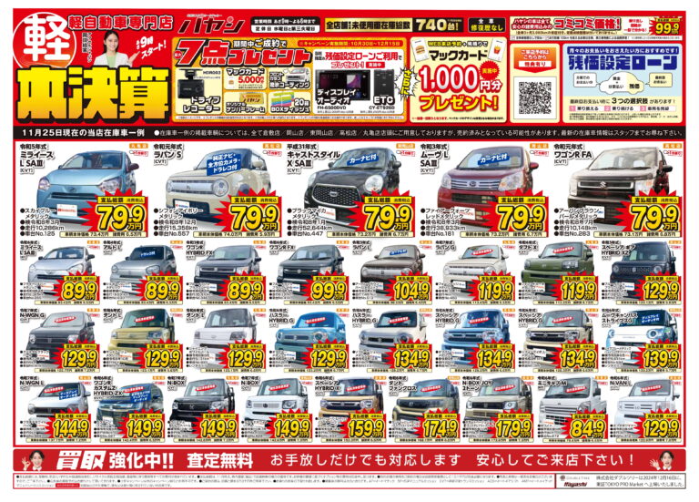 本決算！最大7点プレゼント！