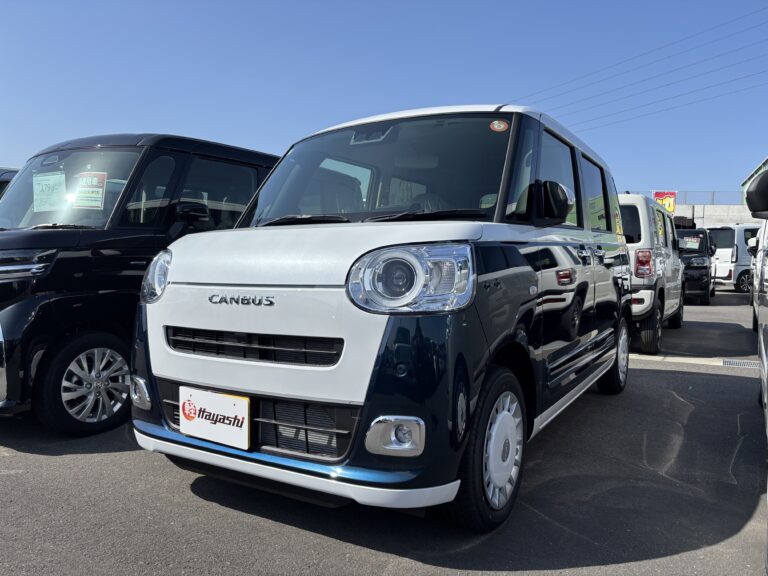 ダイハツ ムーヴキャンバス ストライプスG 届出済未使用車 走行距離10km以下 車検1年以上あり 車台番号718