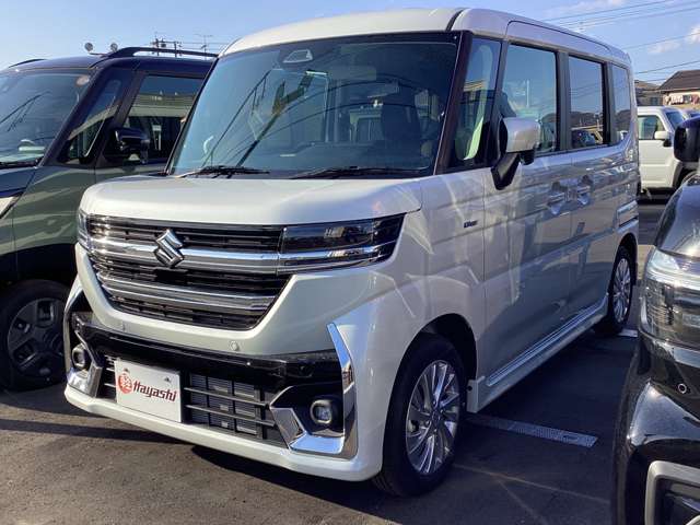 スズキ スペーシア カスタム HYBRID GS 届出済未使用車 走行距離10km以下 車検1年以上あり 車台番号674