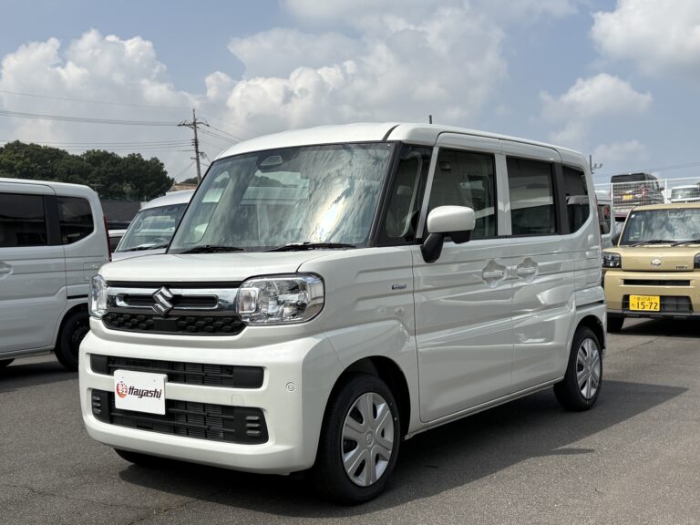 スズキ スペーシア HYBRID G 届出済未使用車 中古車 走行距離5km 144.9万円 ピュアホワイトパール 車台番号324