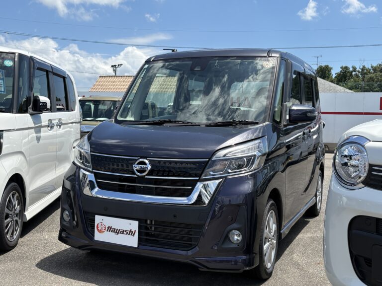 日産 デイズルークス ハイウェイスターX 中古車 走行距離26,998km 99.9万円 プレミアムパープルパール 車台番号773