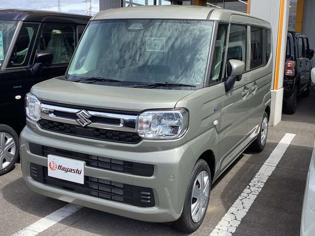 スズキ スペーシア HYBRID G 届出済未使用車 中古車 走行距離3km 149.9万円 モスグレーメタリック 車台番号723