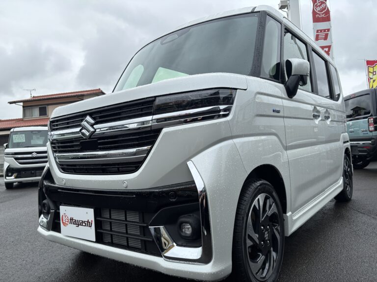 スズキ スペーシア カスタム HYBRID XS 届出済未使用車 中古車 走行距離7km 194.9万円 ピュアホワイトパール 車台番号536