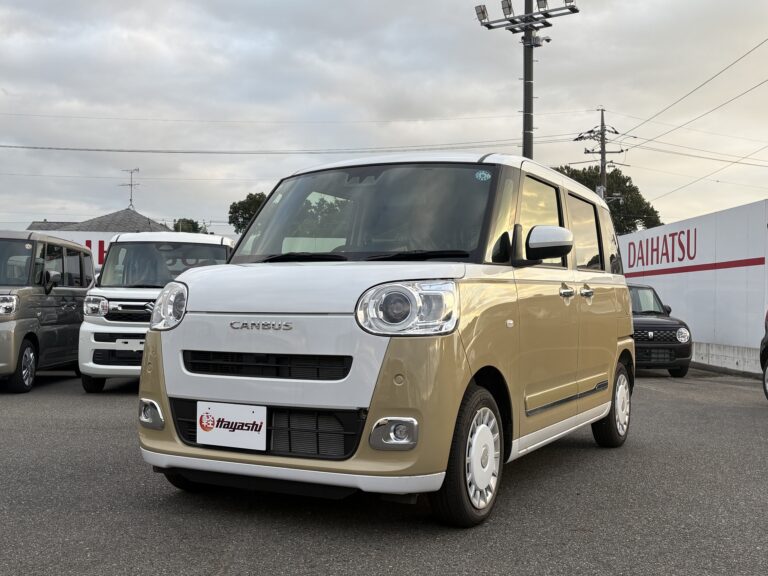 ダイハツ ムーヴキャンバス ストライプスG 届出済未使用車 中古車 走行距離7km 180.0万円 サンドベージュメタリック/シャイニ 車台番号395