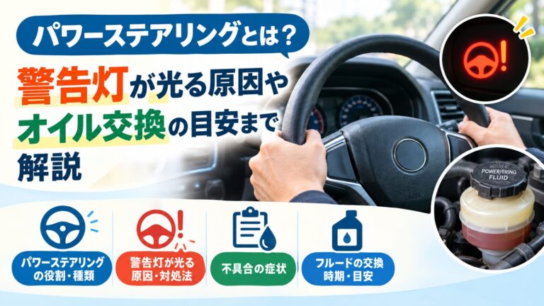 パワーステアリングとは？警告灯が光る原因やオイル交換の目安まで解説